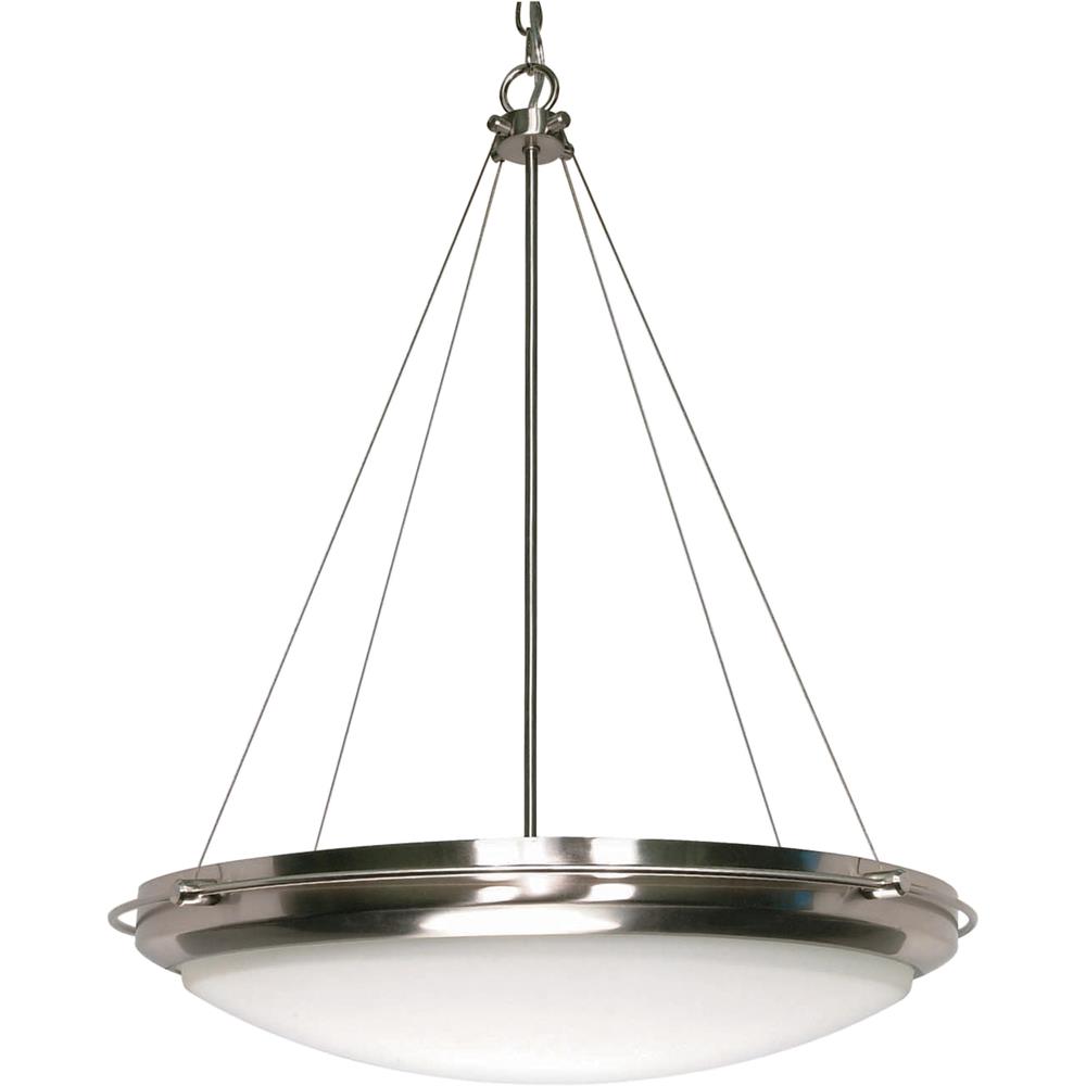 Nuvo Lighting 60/610  Polaris - 3 Light - 23" - Pendant with Satin Frosted Glass Shades in Brushed Nickel Finish